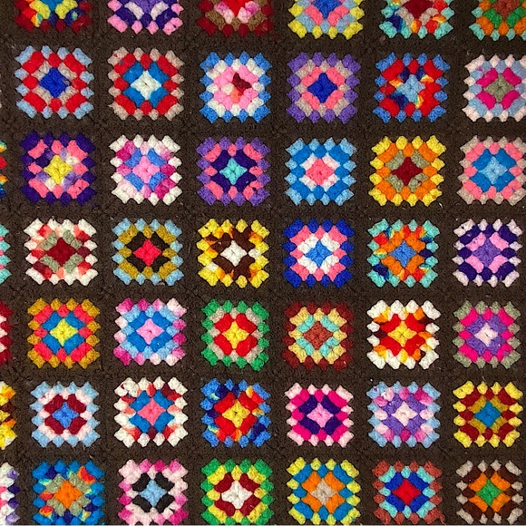 Knit Multi-color Crochet Quilt - Picture 7 of 7